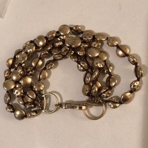 Lucky Brand Gold Hammered Bracelet